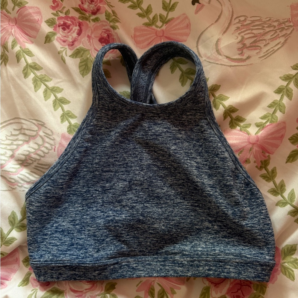Beyond Yoga Blue Heathered Bra